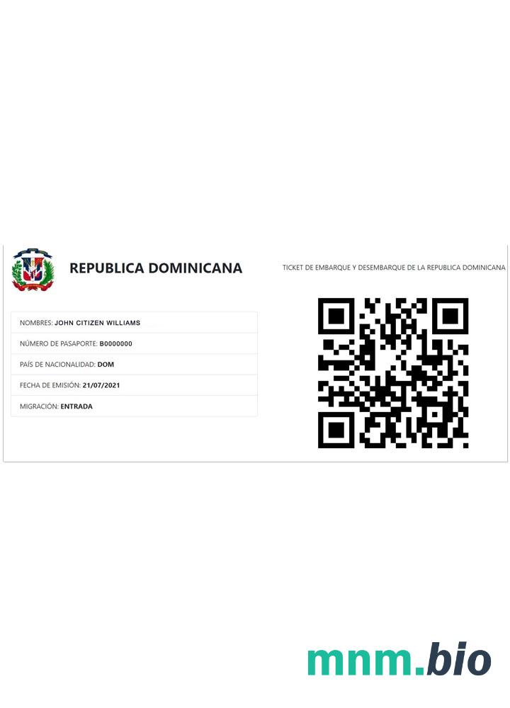 Dominicana E-visa w pełni edytowalna PSD
